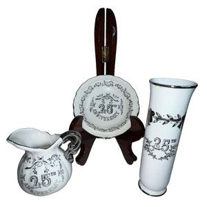 Vintage Norcrest Silver 25th Anniversary 3 Piece Gift Set
